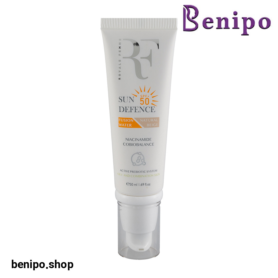 کرم ضد آفتاب رنگی با SPF 50 مناسب پوست چرب حجم 50 میلی لیتر