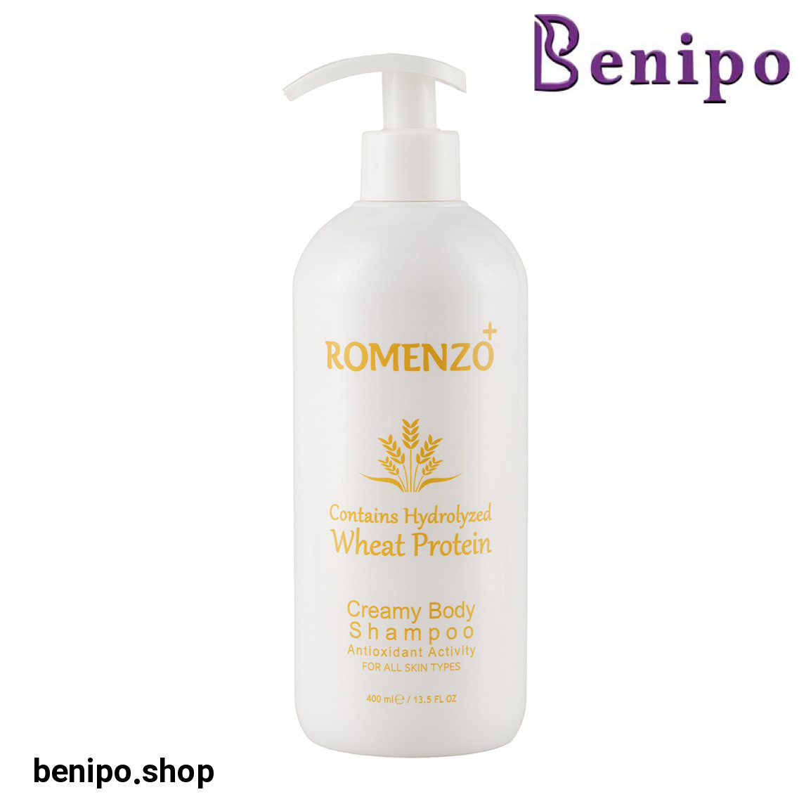 شامپو بدن کرمی حاوی مناسب انواع پوست حجم 400 میلی لیتر