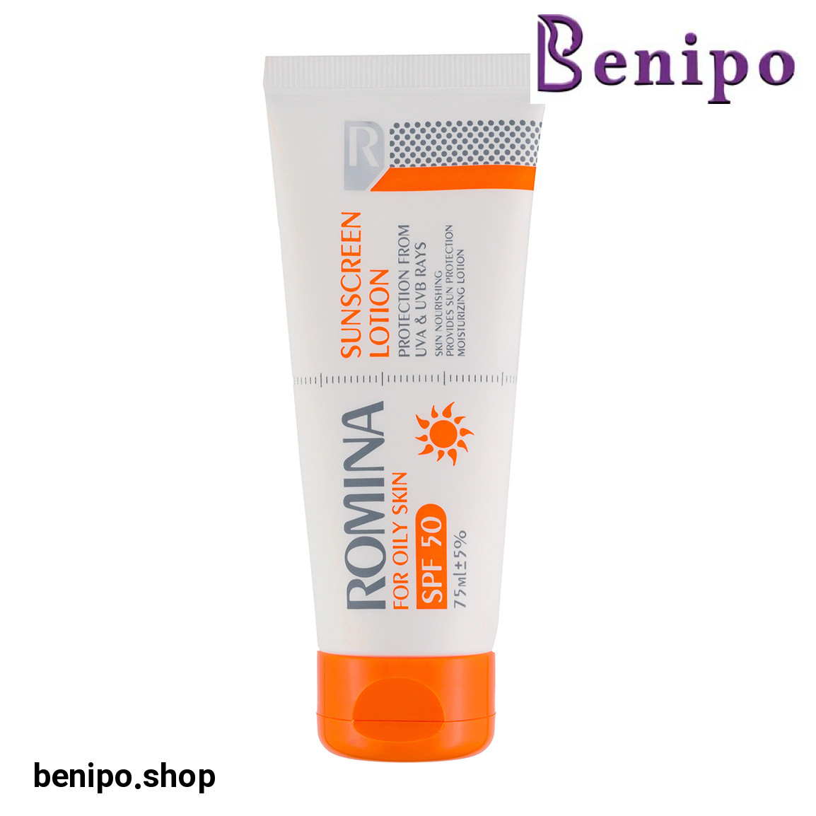 لوسیون ضد آفتاب spf 50 بی رنگ 75میل