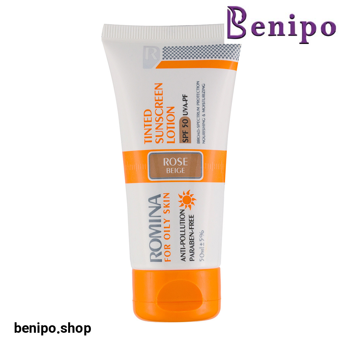 لوسیون ضد آفتاب رنگی اس پی اف 50 مناسب پوست چرب 50میل