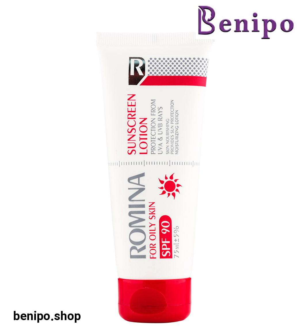 لوسیون ضد آفتاب بی رنگ اس پی اف 90 مناسب پوست چرب 75میل