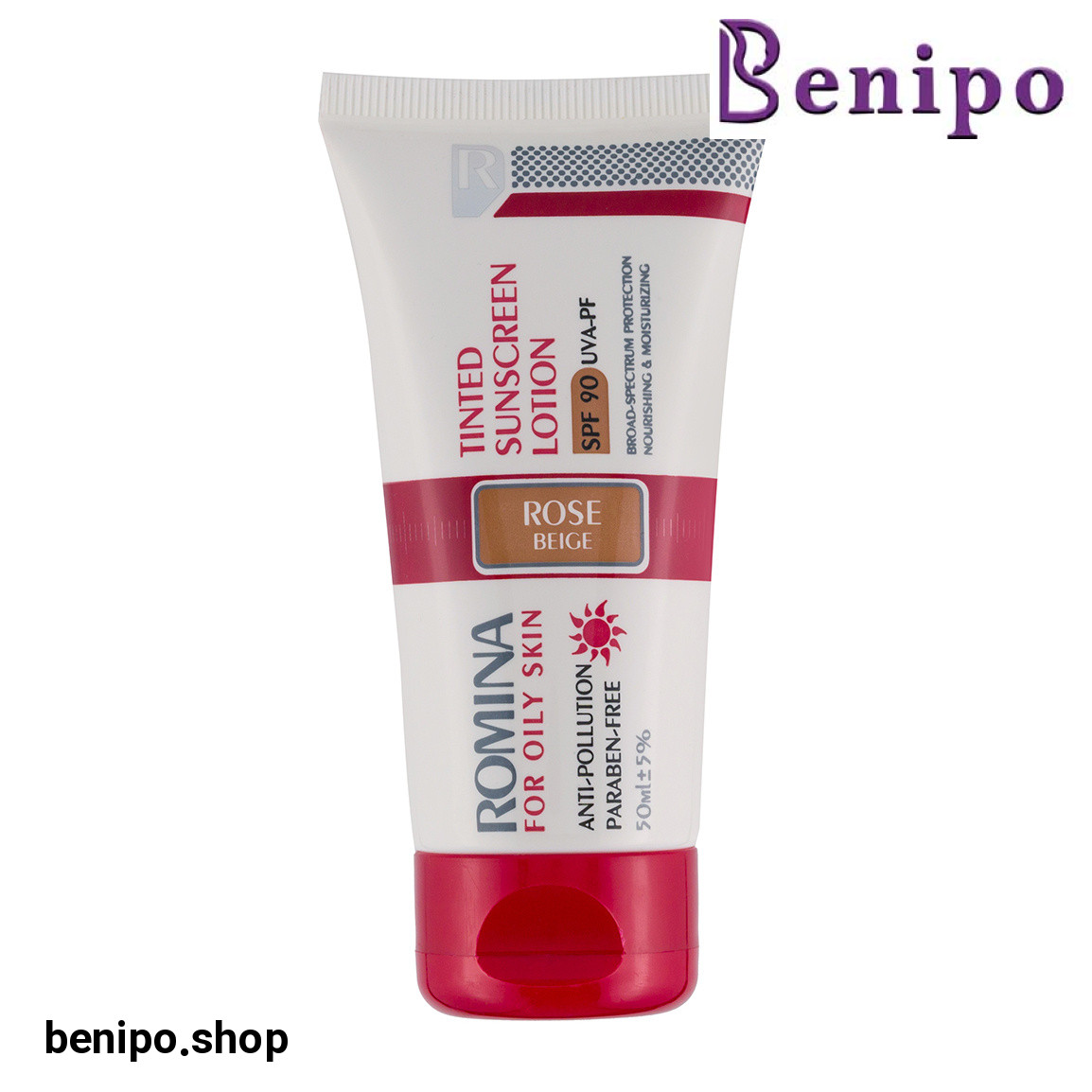 لوسیون ضد آفتاب رنگی اس پی اف 90 مناسب پوست چرب 50میل