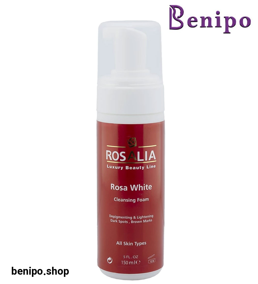فوم شستشو صورت مدل Rosa White حجم 150 میلی لیتر