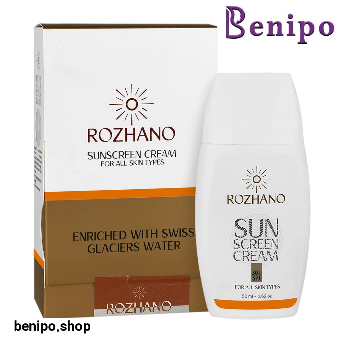 کرم ضد آفتاب مناسب انواع پوست با spf 50 حجم 50 میلی لیتر