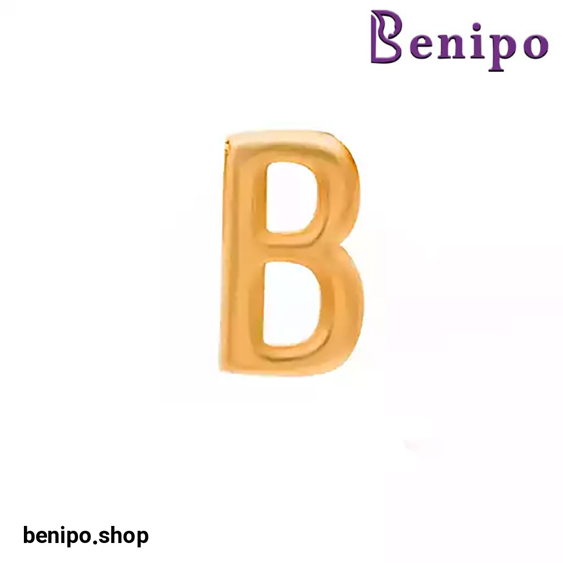 آویز طلا تک حرف B