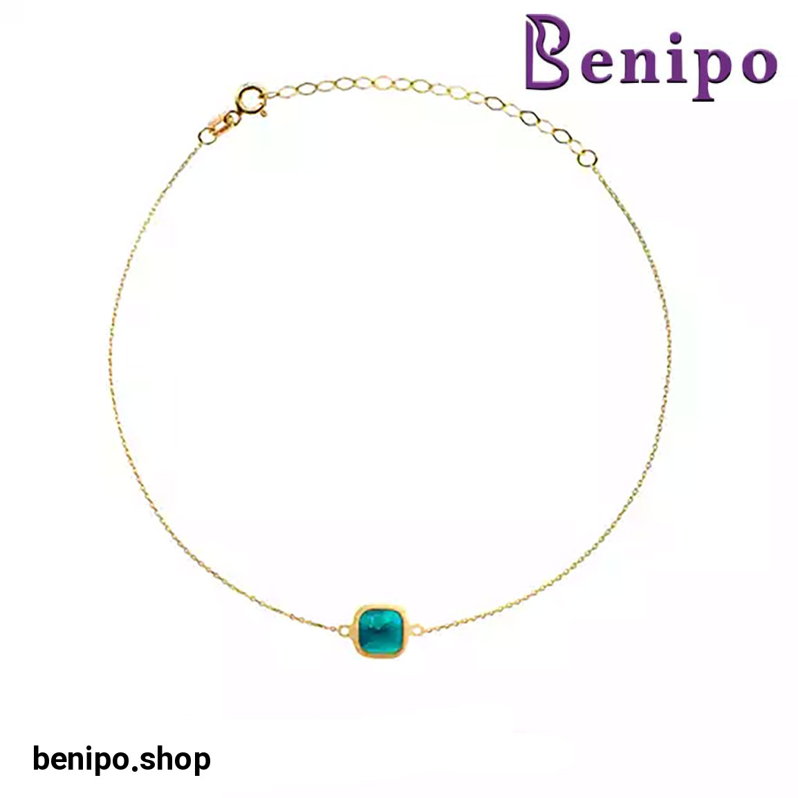 دستبند طلا سنگ آبی
