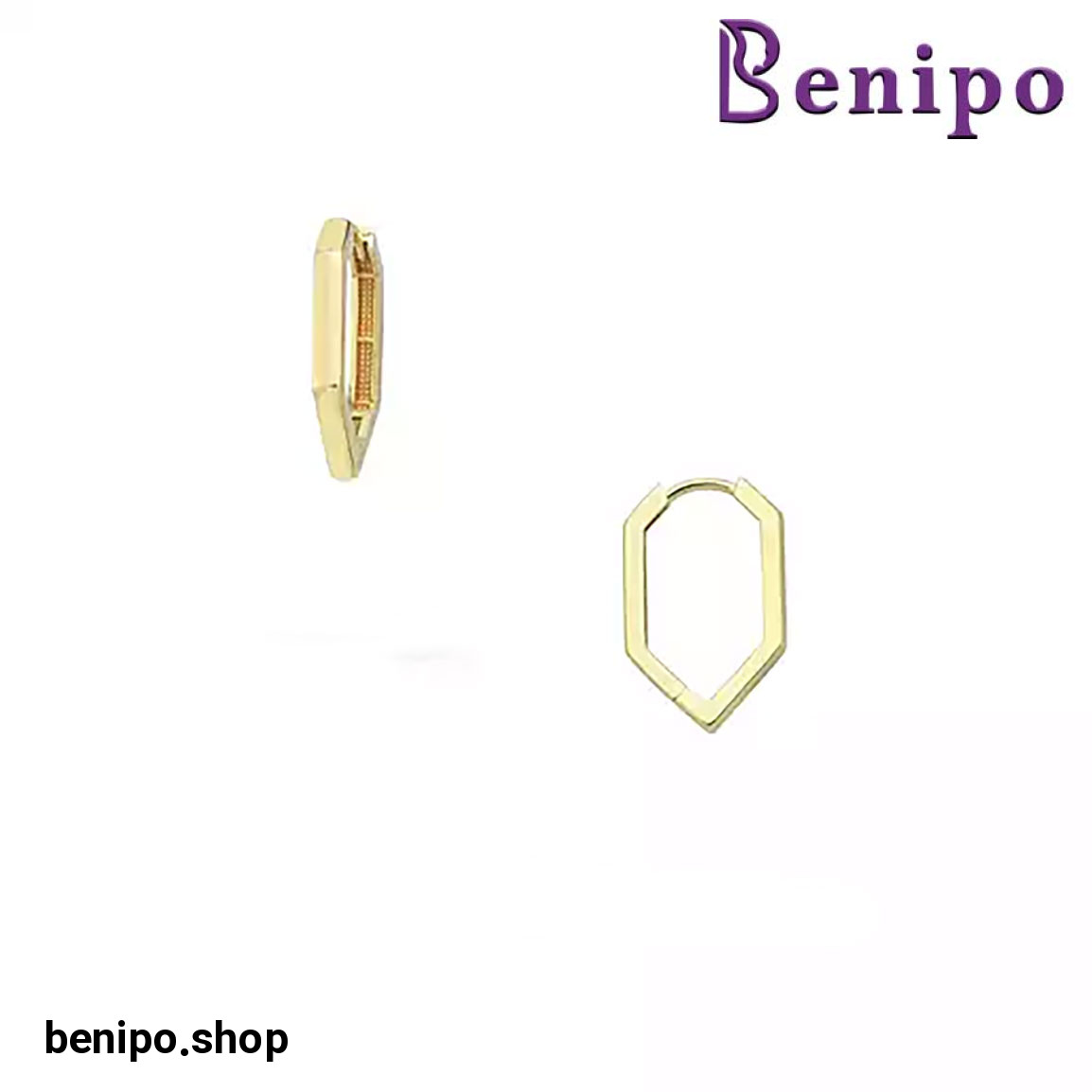 گوشواره کیلیپسی طلا کشیده