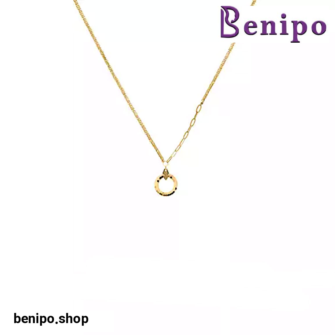 گردنبند طلا دایره کوبیده