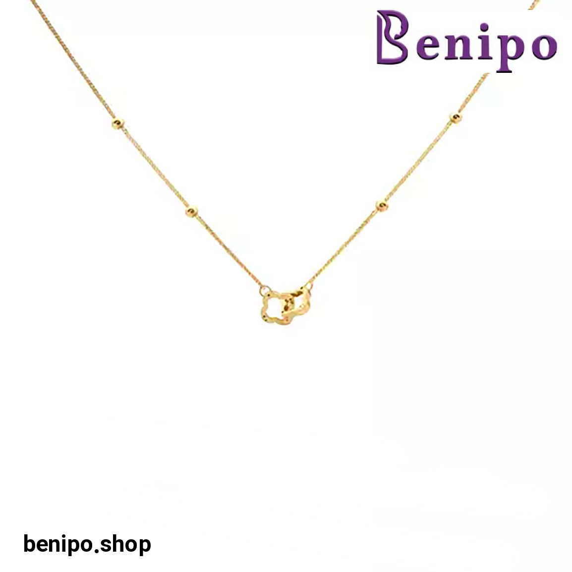 گردنبند طلا ونکلیف دو حلقه