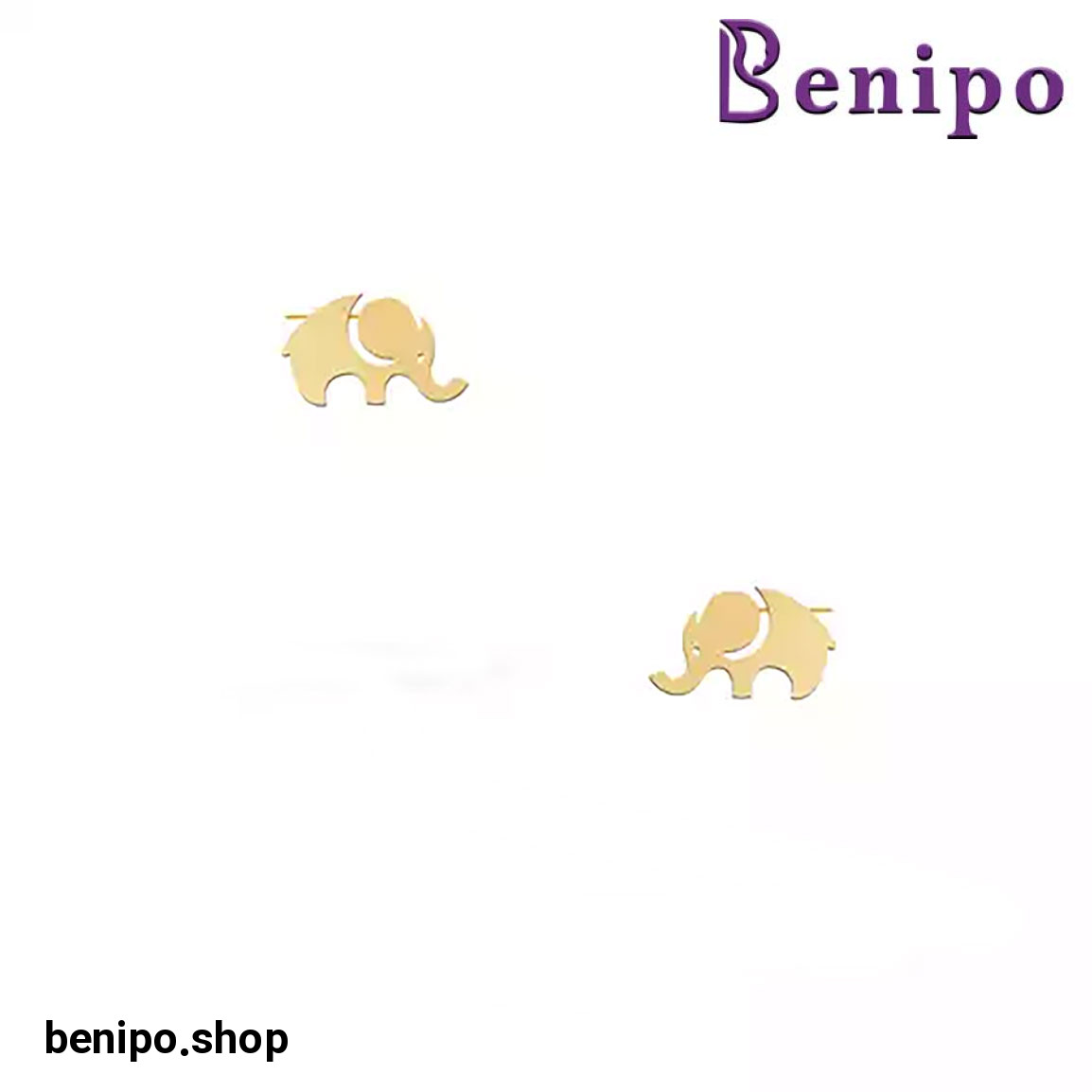 گوشواره میخی طلا فیل مهربان