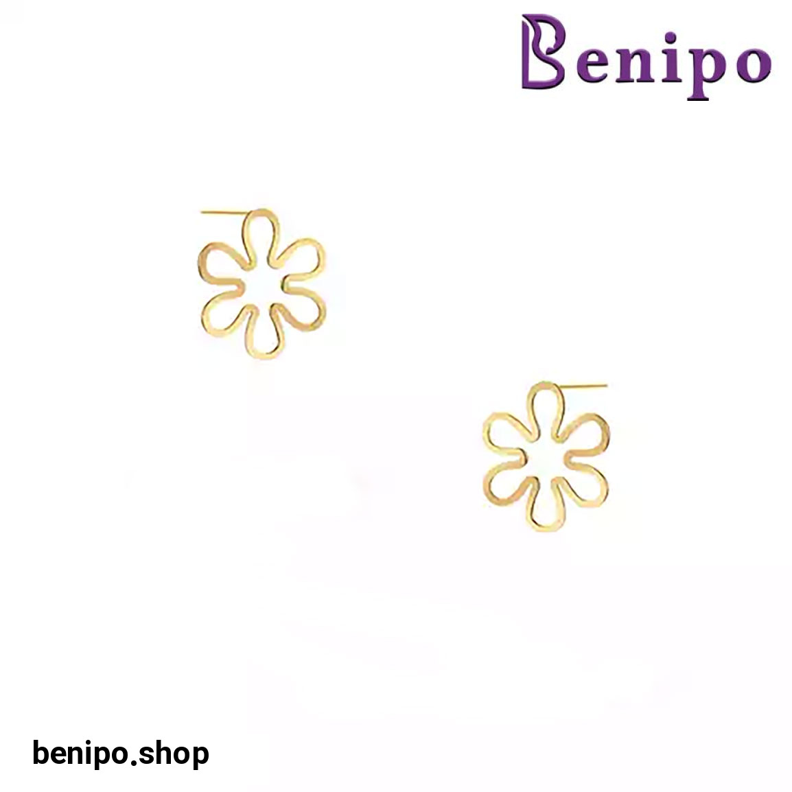 گوشواره طلا میخی گل