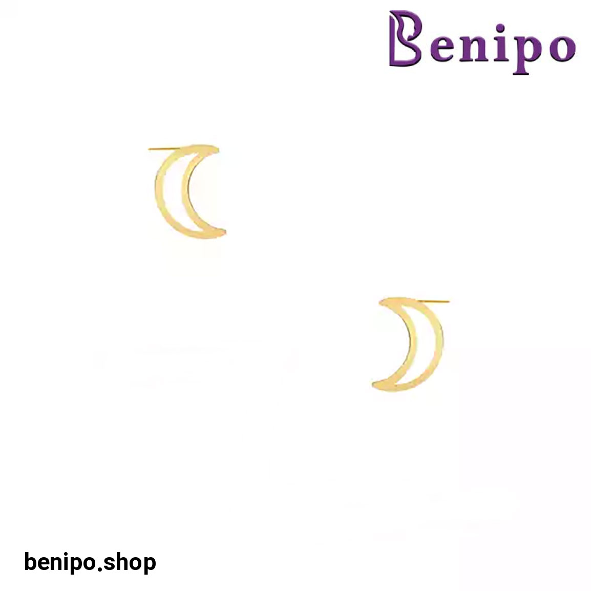 گوشواره میخی طلا ماه زرین کوچک