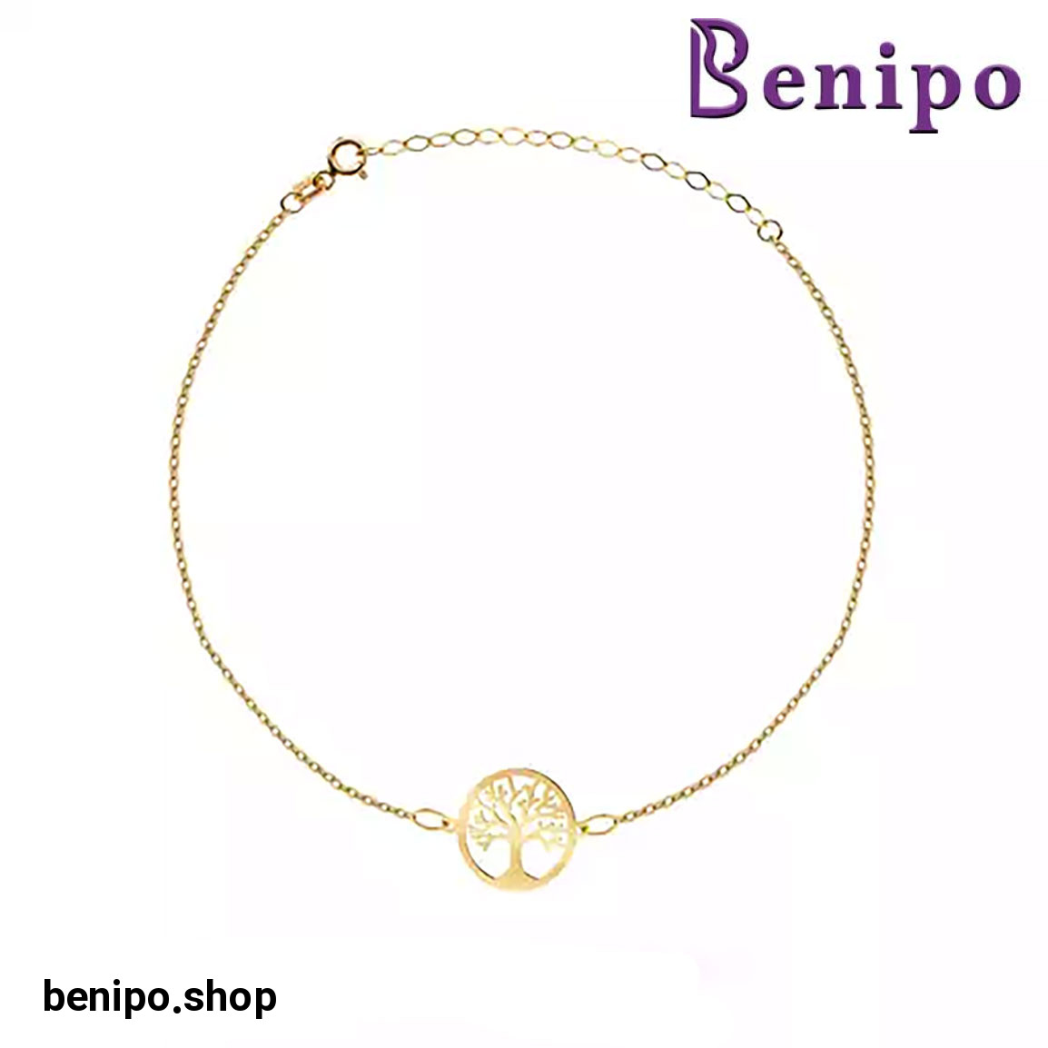 دستبند طلا زنجیری درخت زندگی