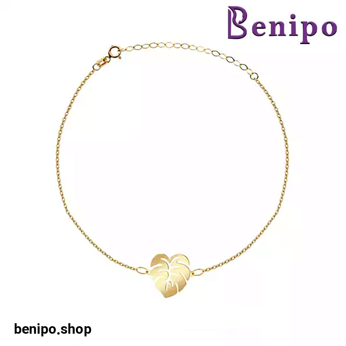 دستبند طلا زنجیری برگ مونسترا