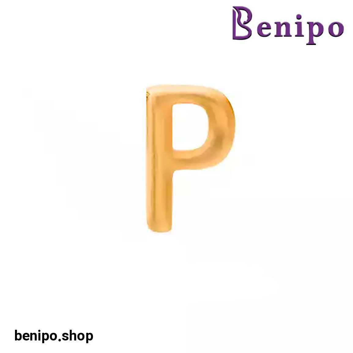 آویز طلا تک حرف P