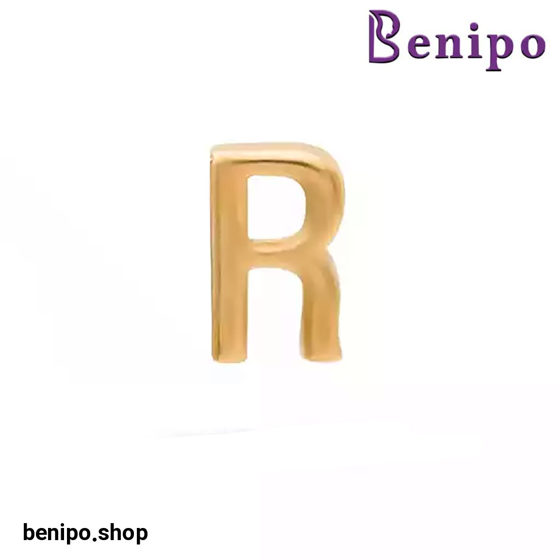 آویز طلا تک حرف R