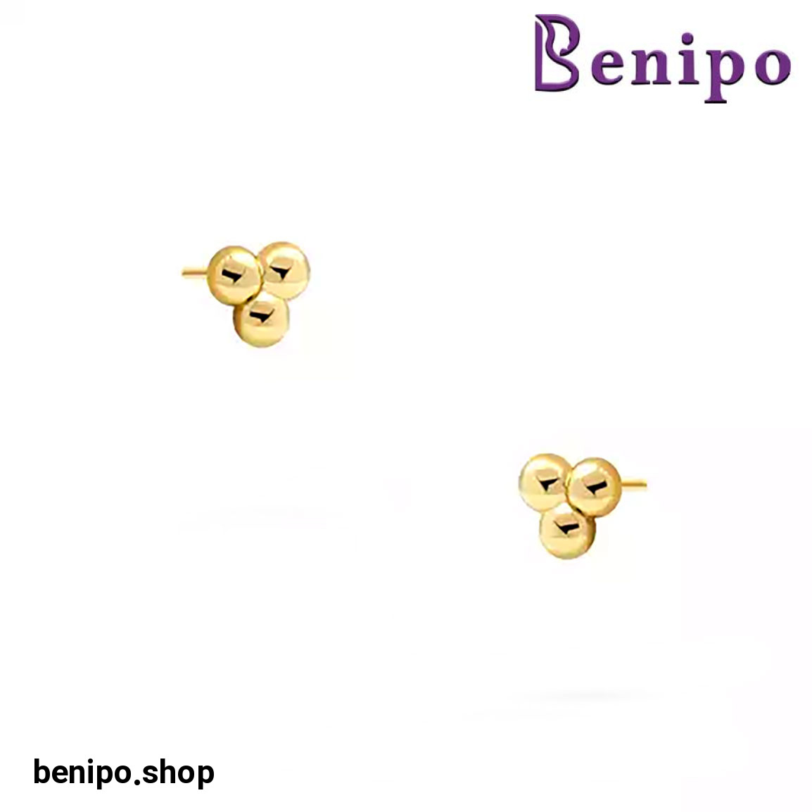 گوشواره میخی طلا تریس