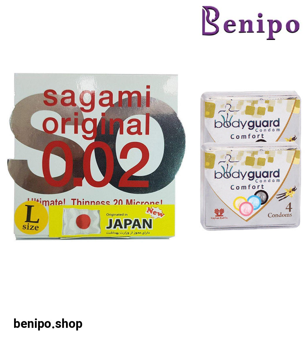 کاندوم بادی گارد مدل کامفورت 2 عددی به همراه کاندوم سایز لارج 2 عددی