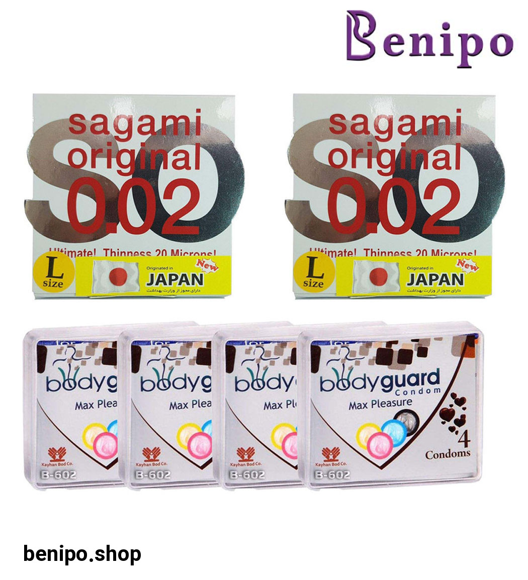 کاندوم بادی گارد مدل مکس پلژر 4 عددی به همراه کاندوم سایز لارج 2 عددی