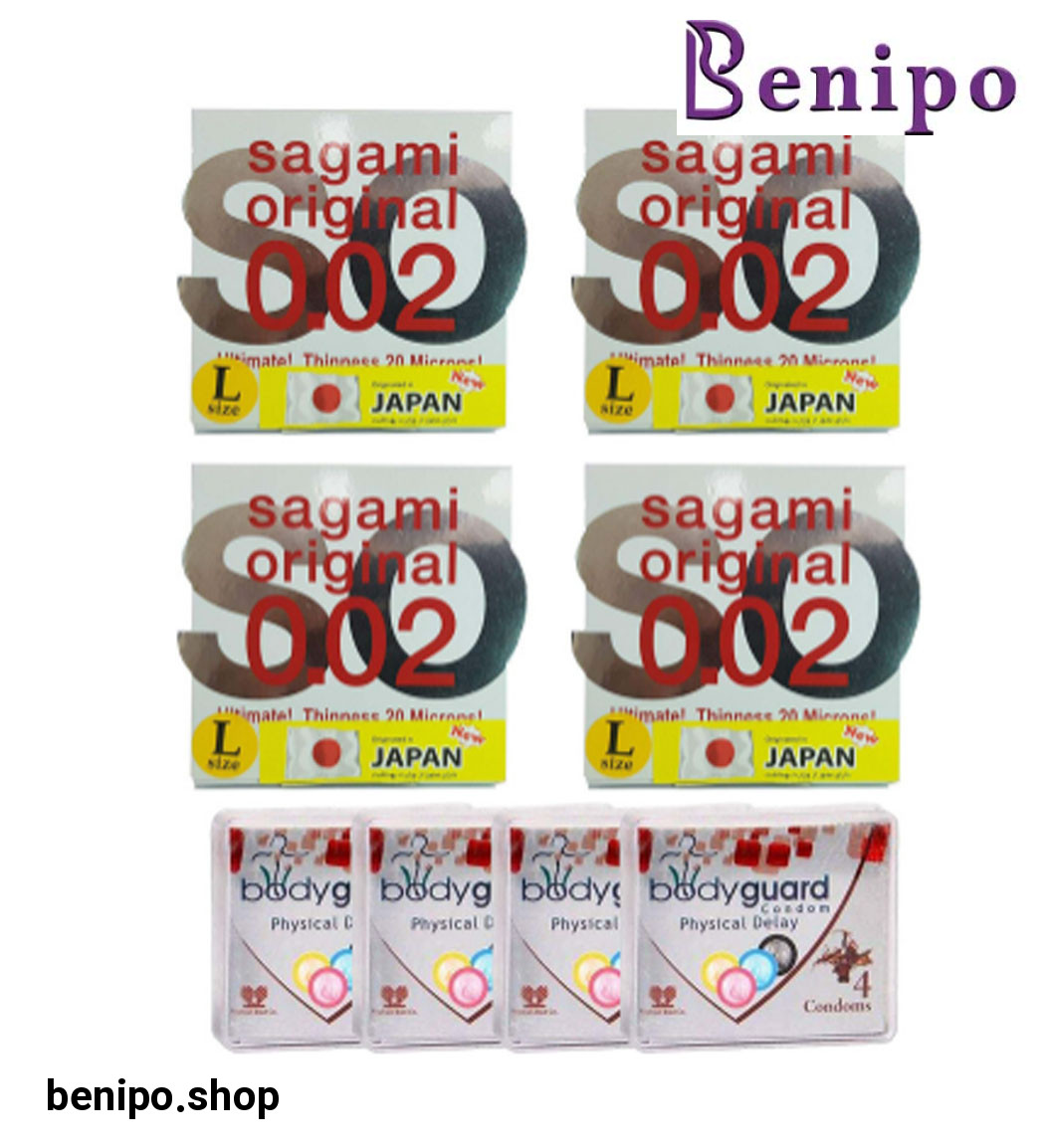 کاندوم بادی گارد مدل Delay بسته 4 عددی به همراه کاندوم سایز لارج بسته 4 عددی