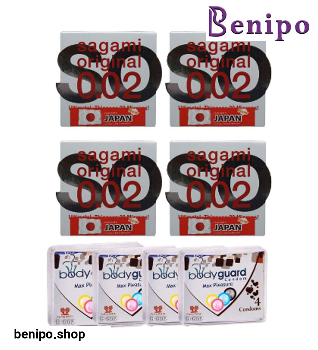 کاندوم بادی گارد مدل مکس پلژر 4 عددی به همراه کاندوم مدل نرمال 2 عددی