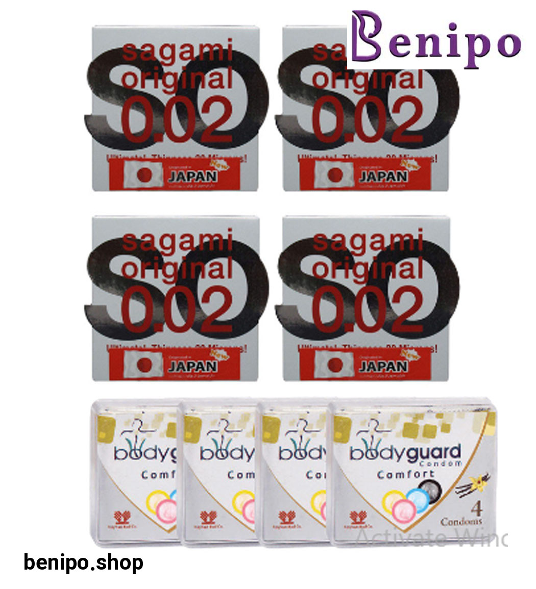 کاندوم بادی گارد مدل Comfort بسته 4 عددی به همراه کاندوم مدل نرمال بسته 4 عددی