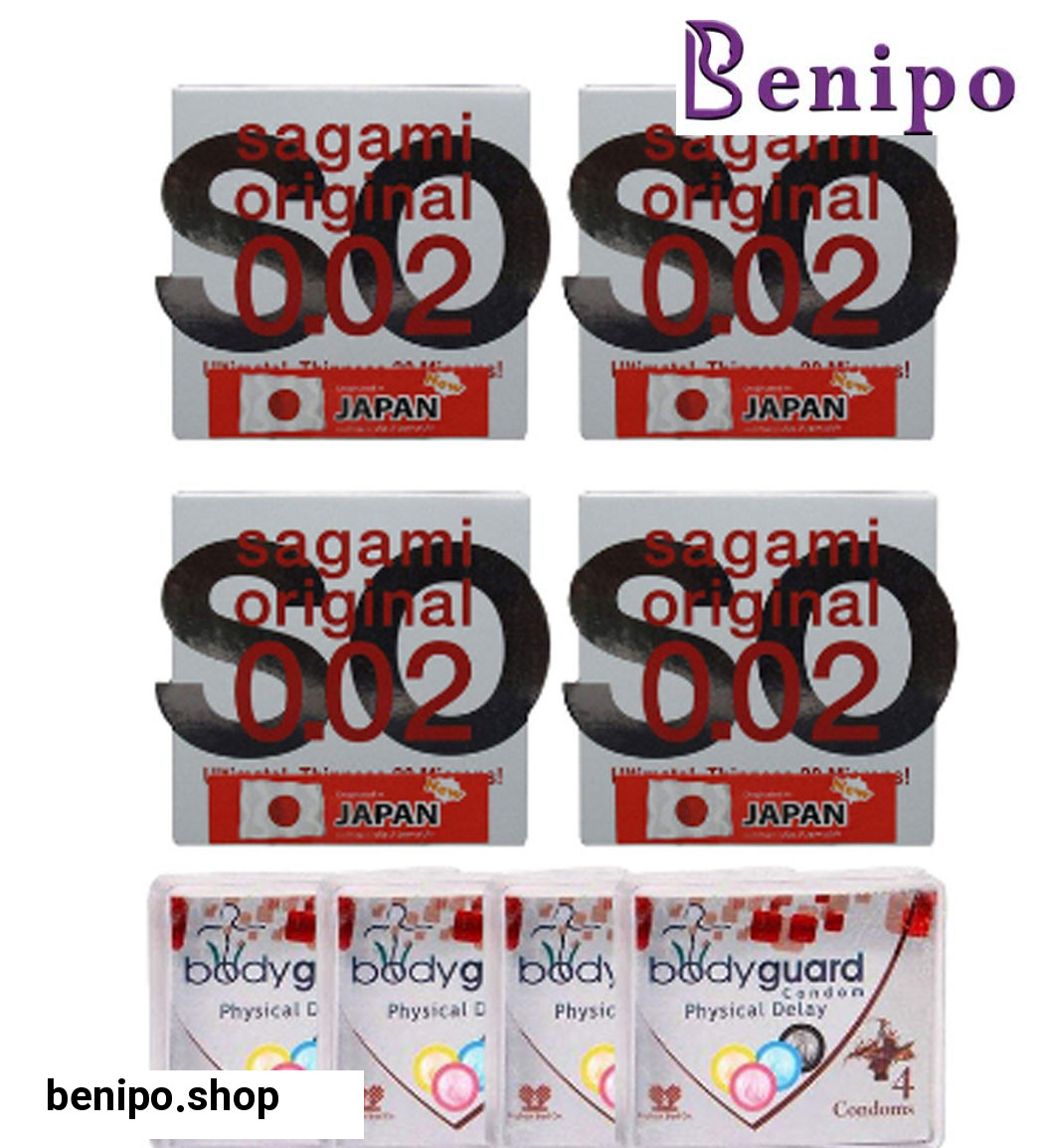 کاندوم بادی گارد مدل Delay بسته 4 عددی به همراه کاندوم مدل نرمال بسته 4 عددی