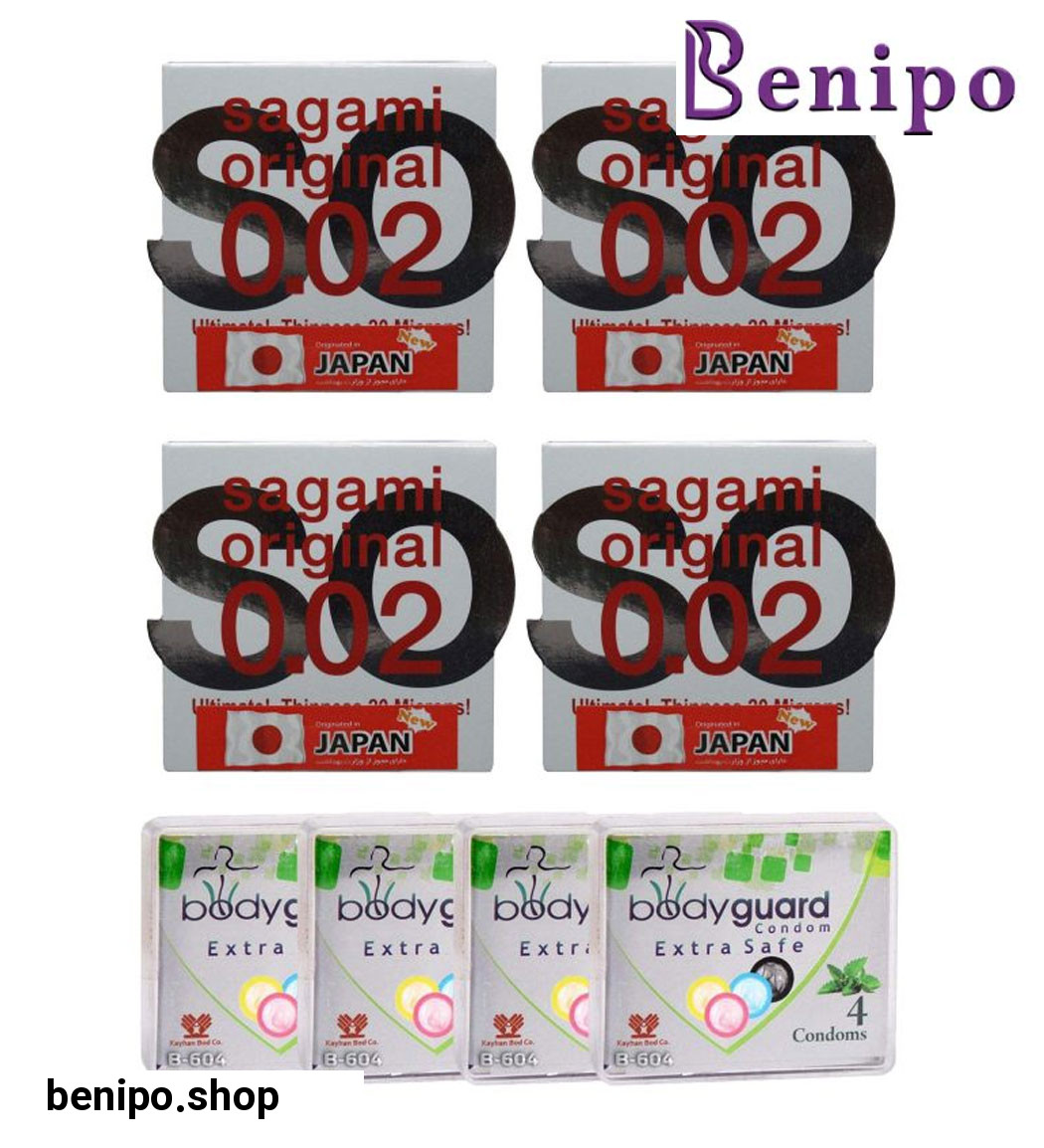 کاندوم بادی گارد مدل اکسترا سیف بسته 4 عددی به همراه کاندوم مدل نرمال بسته 4 عددی