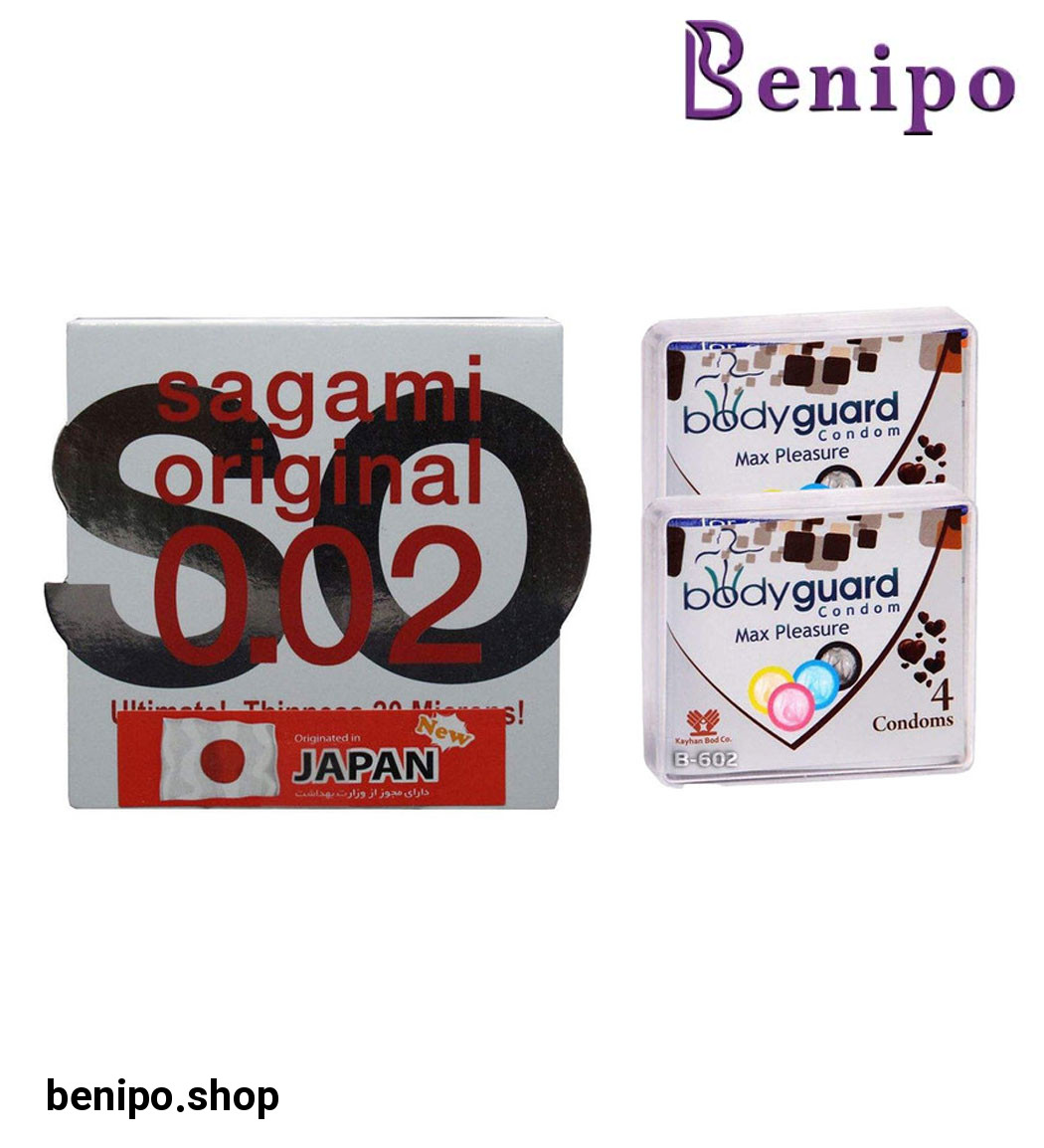 کاندوم بادی گارد مدل مکس پلژر 2 عددی به همراه کاندوم مدل نرمال