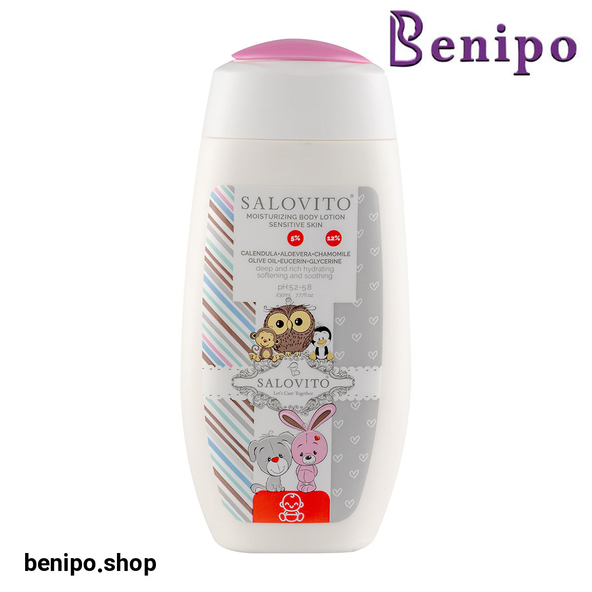 لوسیون مرطوب کننده بدن کودک زیر یکسال حاوی 5 درصد آلوئه ورا حجم 230 میلی لیتر