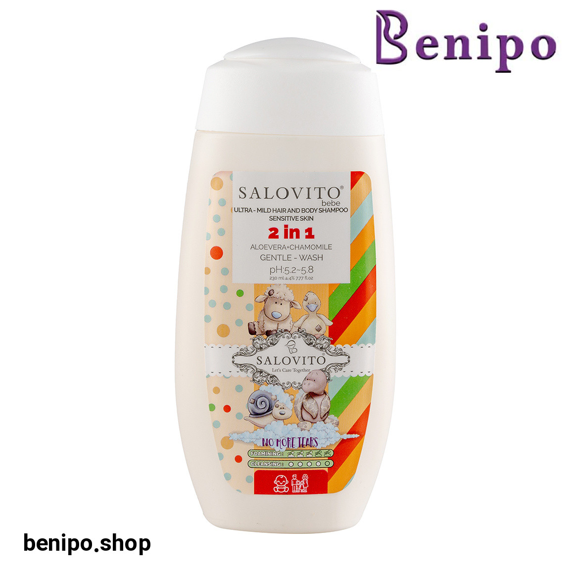 شامپو سر و بدن کودک بدون سولفات حجم 230 میلی لیتر