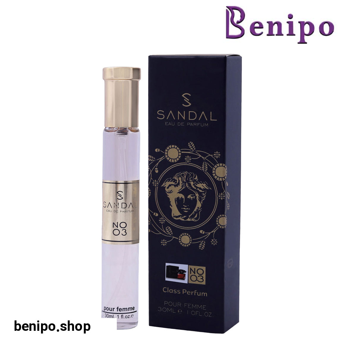 عطر جیبی زنانه مدل Crystal Noir Versace حجم 30میل