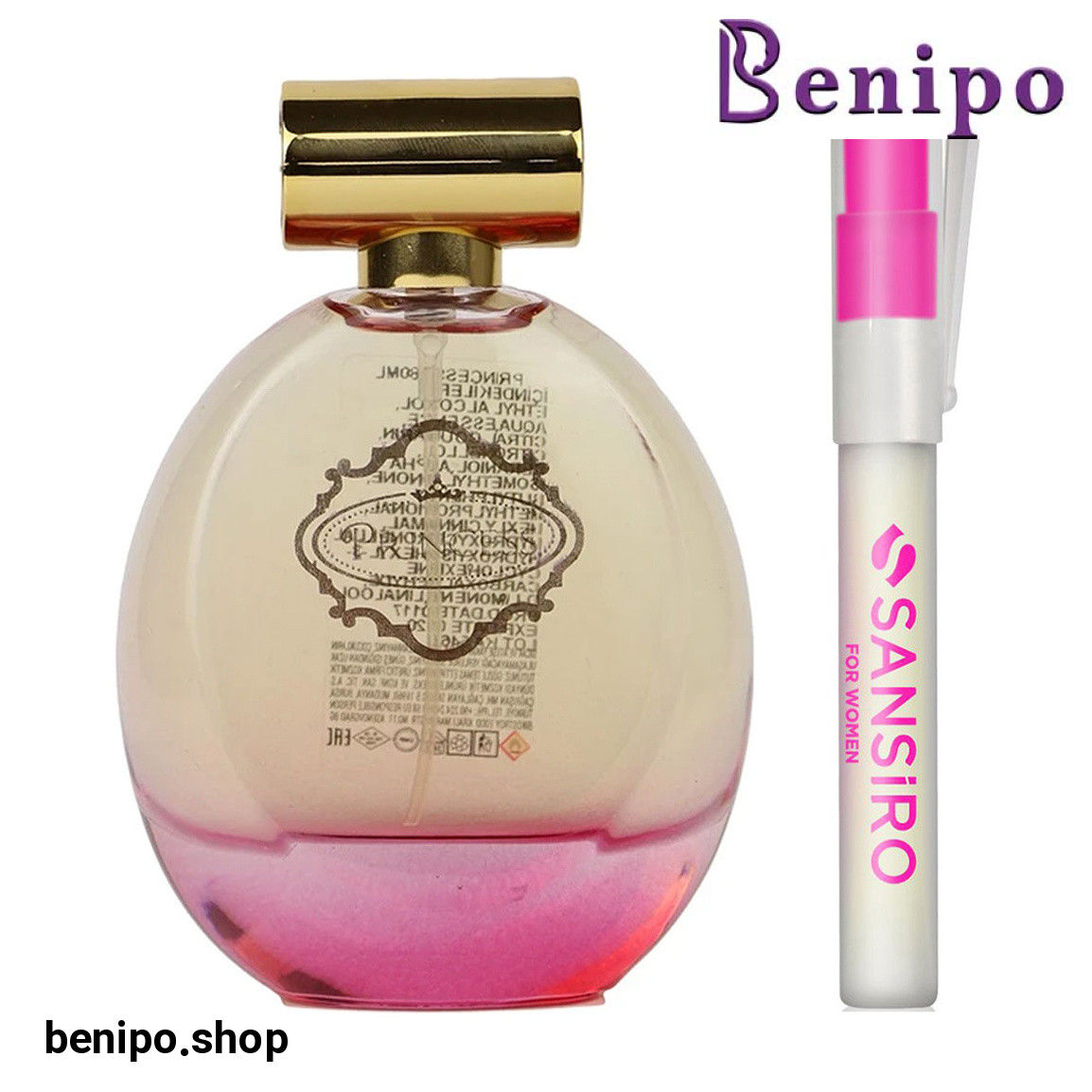 پک دو عددی ادکلن زنانه مدل Princess به همراه ادکلن خودکاری مدل Classic Roberto Cavalli