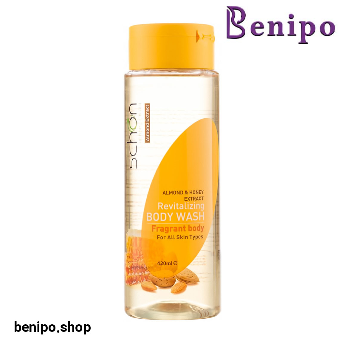 شامپو بدن حاوی عصاره بادام و عسل حجم 420 میلی لیتر