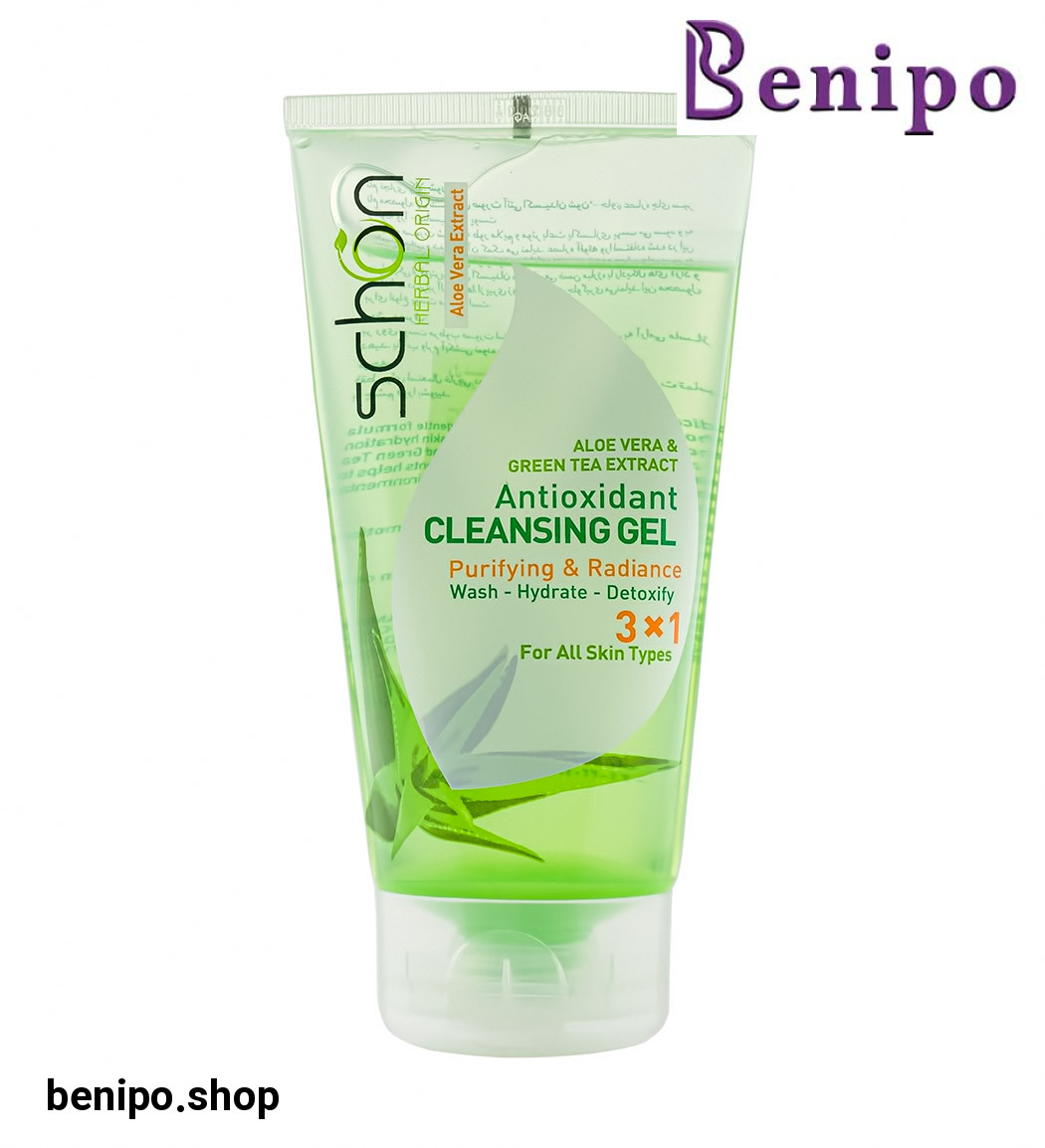ژل شستشوی صورت آنتی اکسیدان حاوی عصاره آلوئه ورا و چای سبز