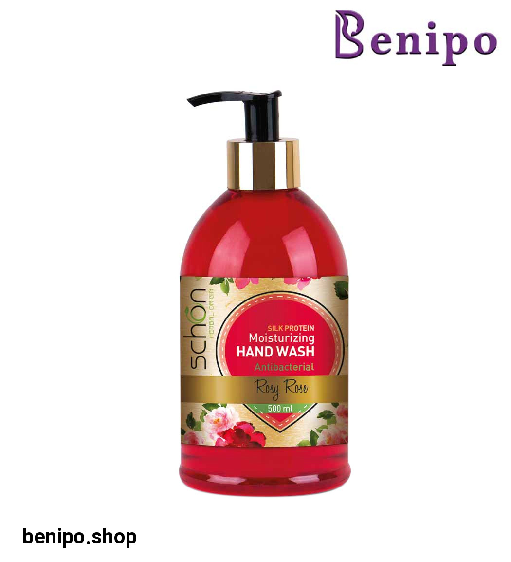 مایع دستشویی آنتی باکتریال شفاف قرمز رزی رز 500 میل