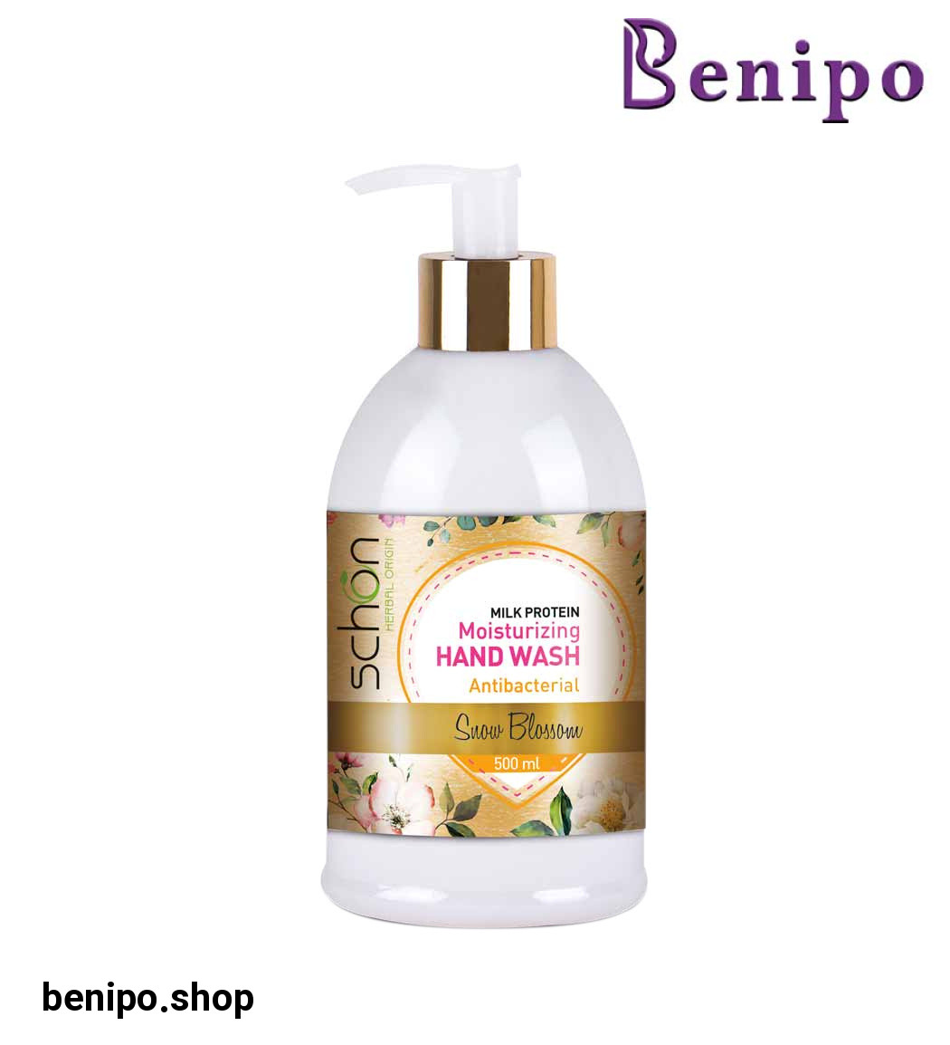 مایع دستشویی آنتی باکتریال کرمی سفید اسنو بلاسم 500 میل