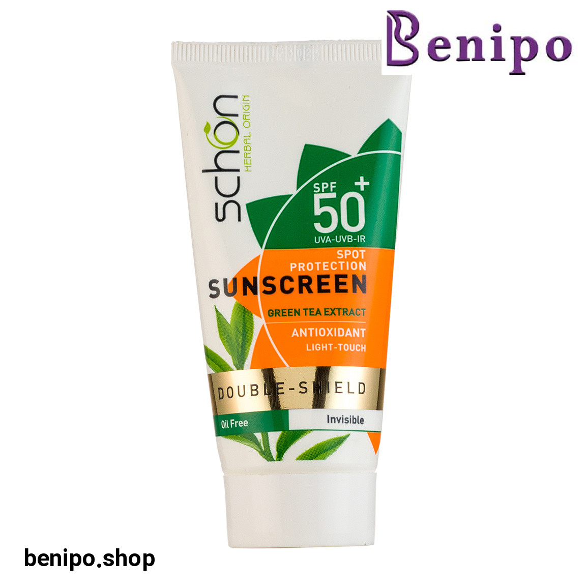 کرم ضد آفتاب دابل شیلد اس پی اف +50 چای سبز فاقد چربی بیرنگ 50میل