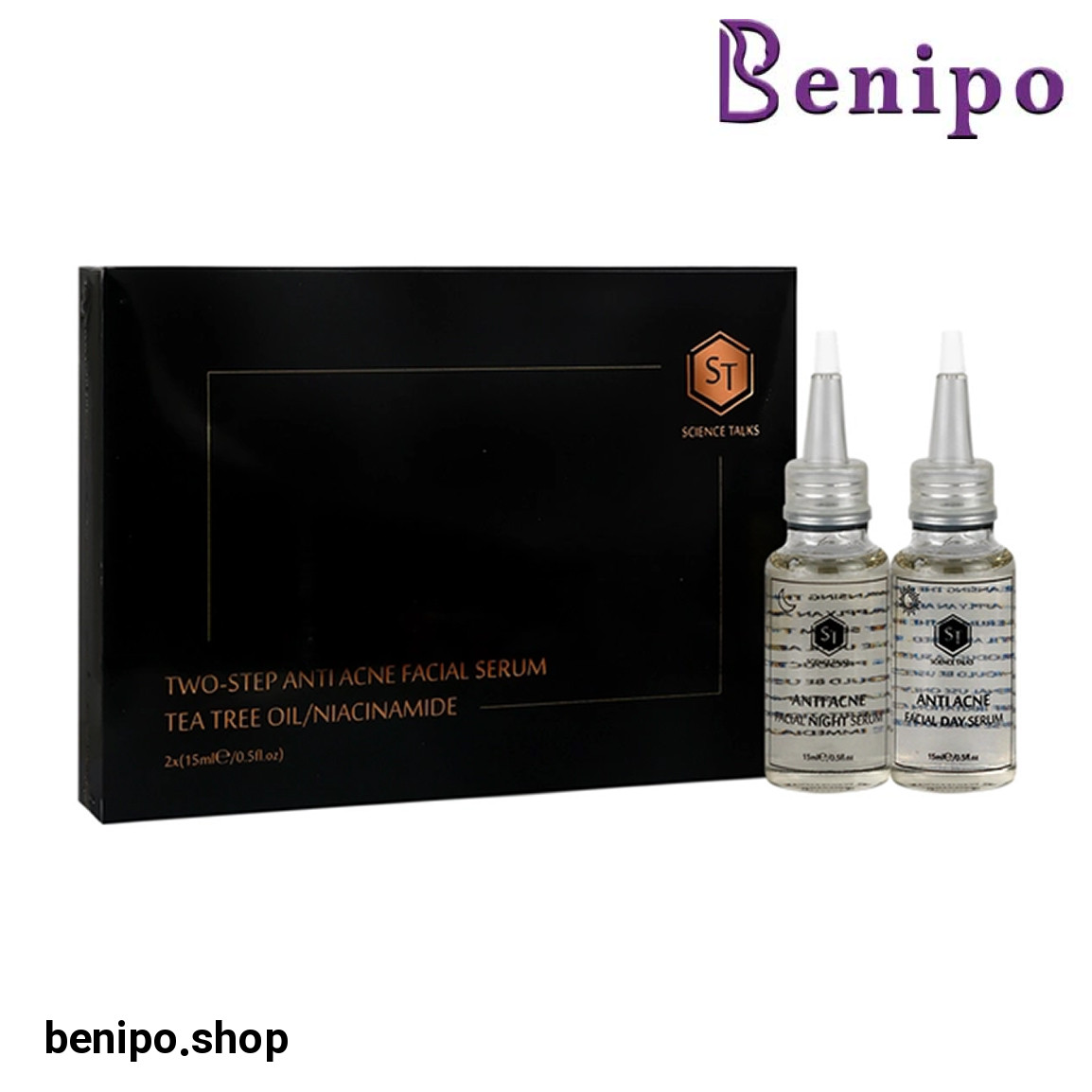 سرم صورت دو مرحله ای ضد جوش حجم 15 میلی لیتر