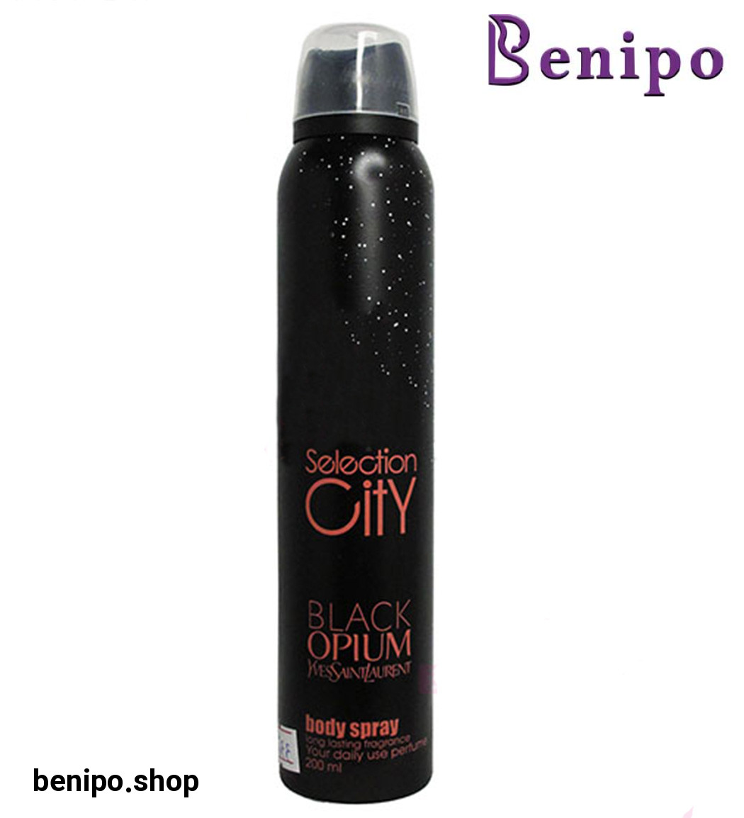 اسپری خوشبو کننده بدن زنانه مدل Black Opium حجم 200میل
