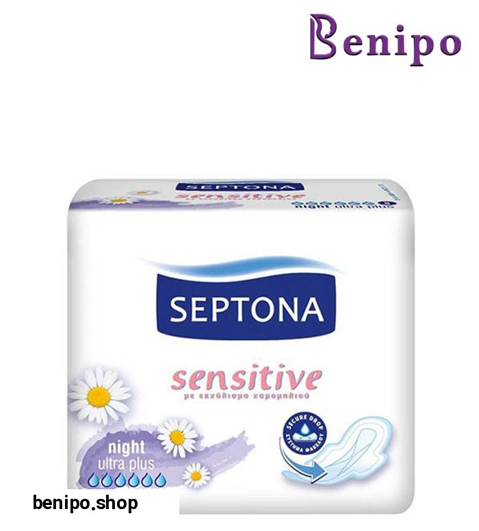 نوار بهداشتی شب Ultra Plus مناسب پوست حساس بسته 8 عددی