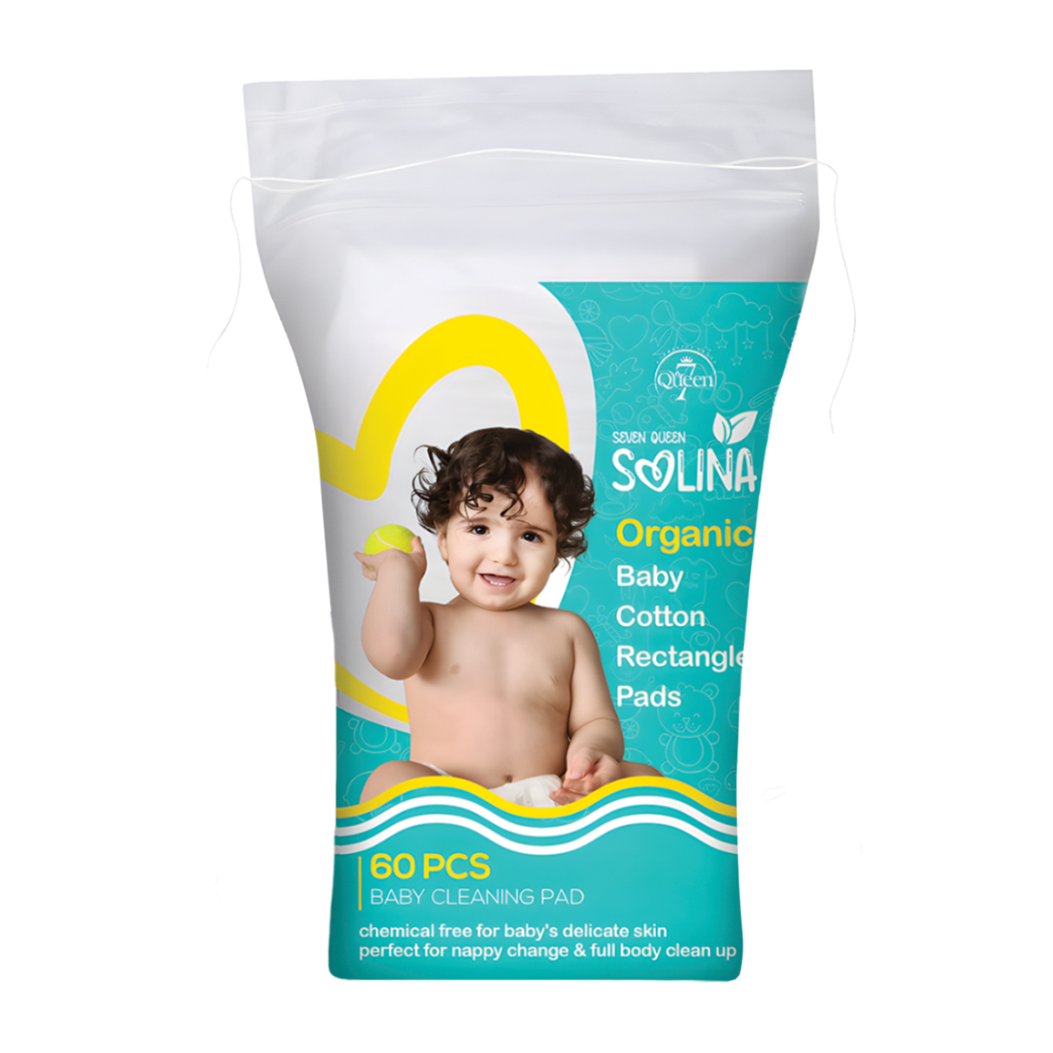 پد پاک کننده کودک سایز بزرگ بسته 60 عددی