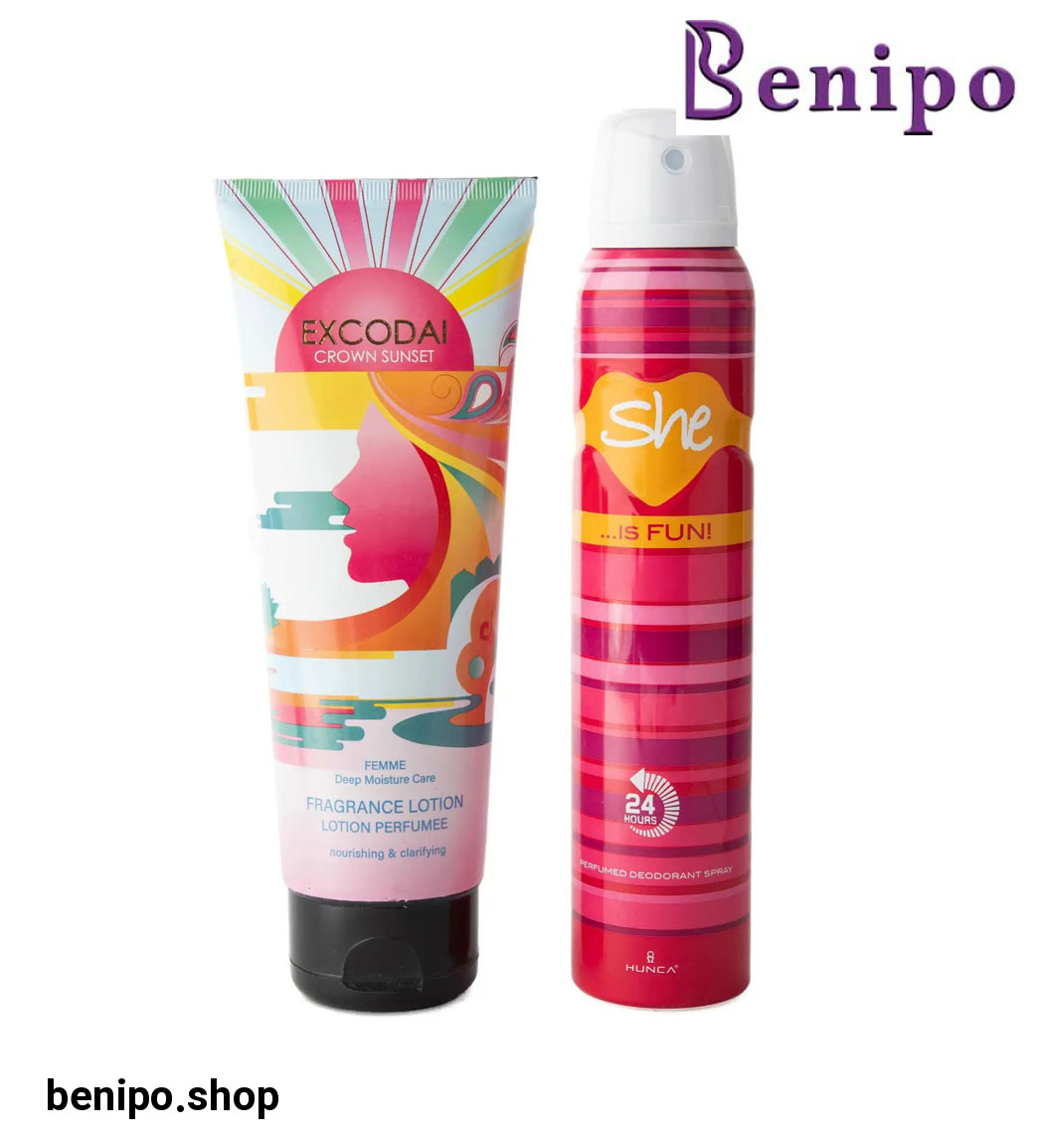 مجموعه بادی اسپلش شی مدل Is Fun به همراه لوسیون مدل Excodai