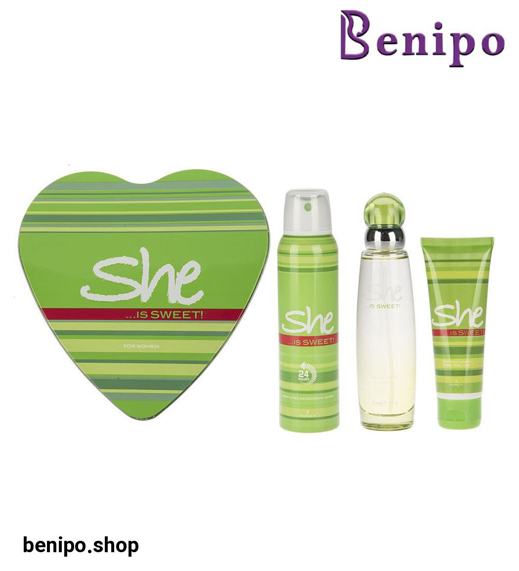 ست  کادویی ادوتویلت، اسپری و لوسیون بدن زنانه سوییت