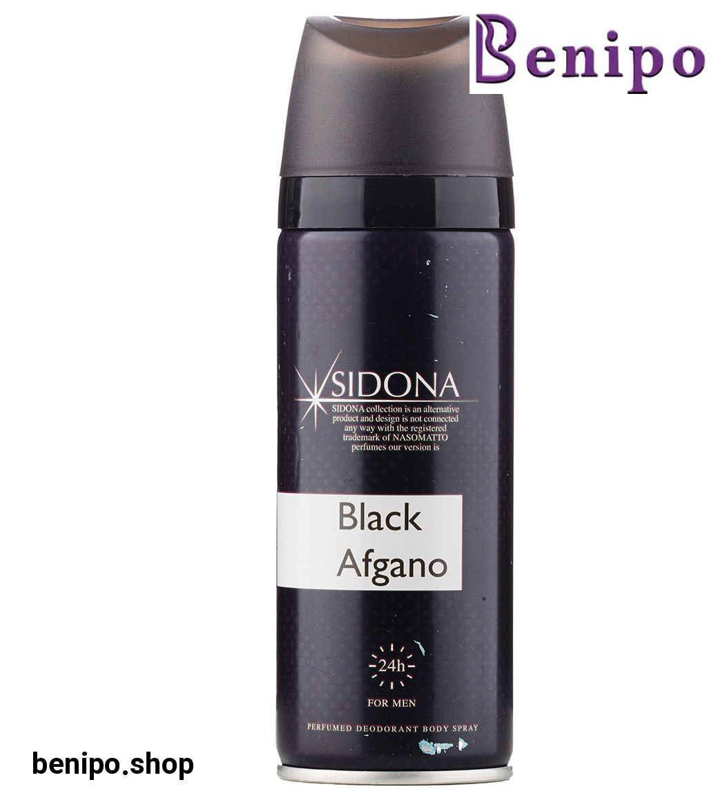 اسپری دئودورانت مردانه مدل Black Afgano حجم 200میل