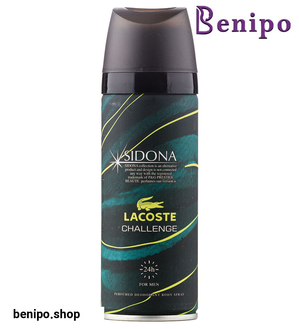 اسپری دئودورانت مردانه مدل Lacoste Challenge حجم 200میل