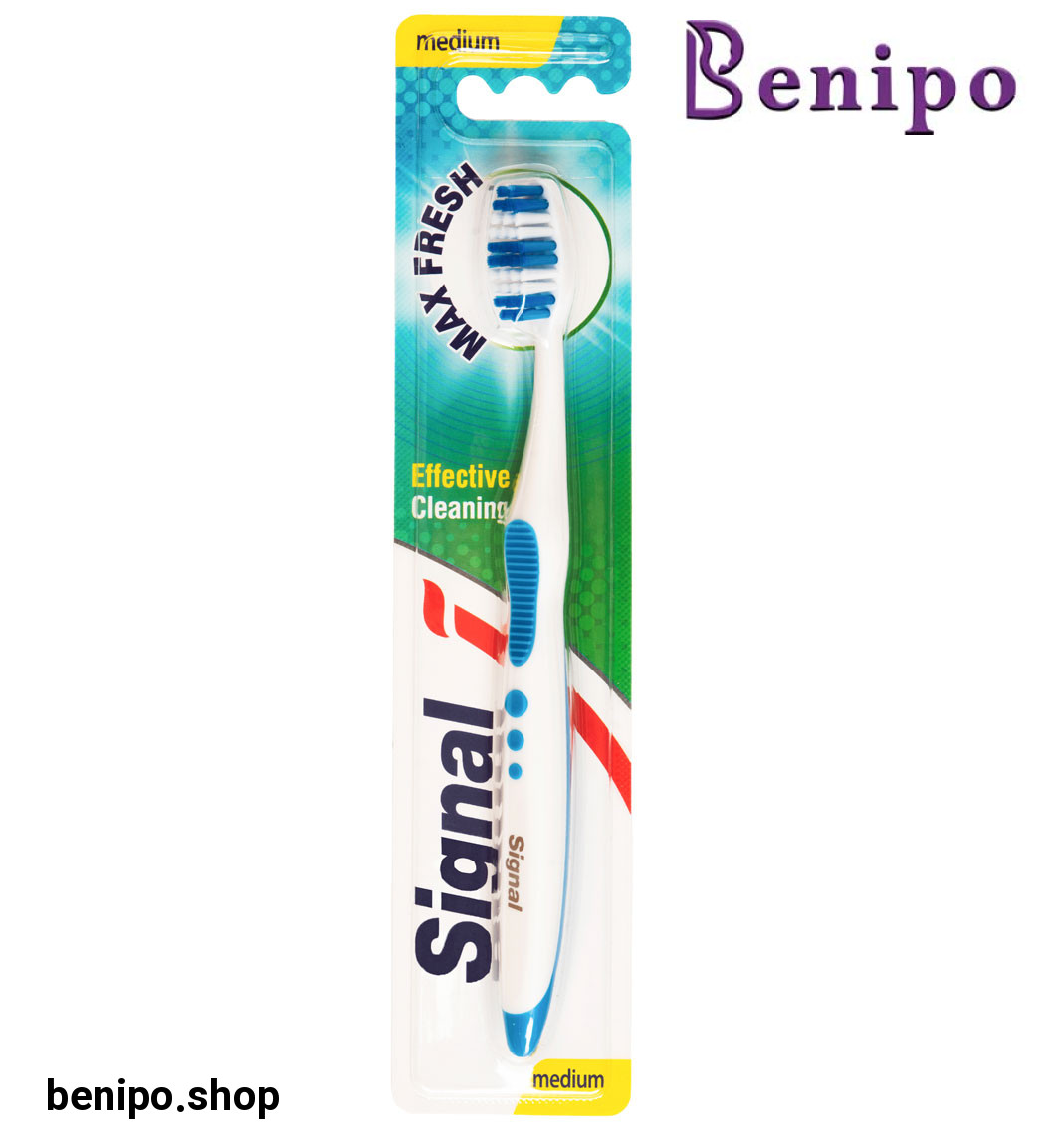 مسواک متوسط بزرگسالان با قابلیت پاک کنندگی پلاک دندان