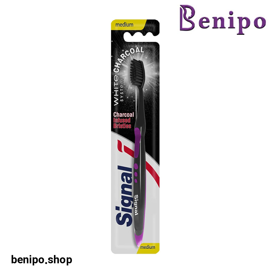 مسواک زغالی مدیوم مدل White Charcoal