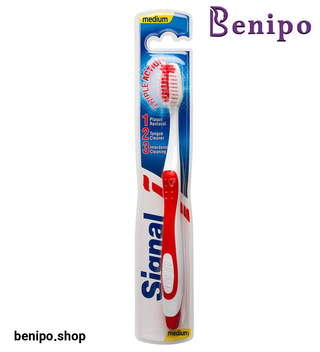 مسواک متوسط با عملکرد سه گانه