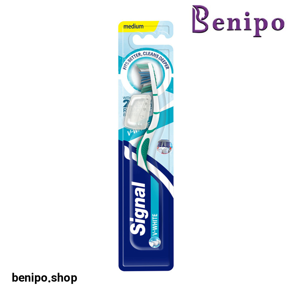 مسواک مدل V-White با برس متوسط